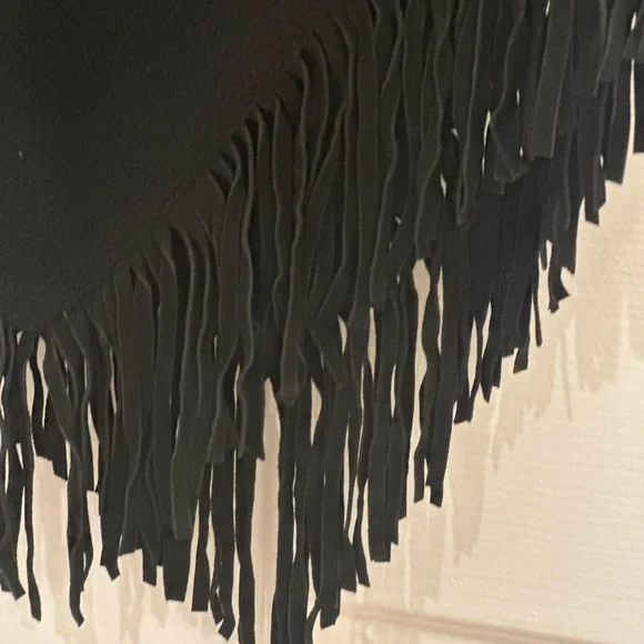 Beryll Los Angeles Cashmere Leather Fringe Cape